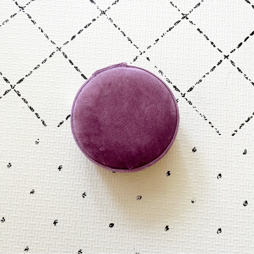 Benevolence LA Purple Velvet Round jewelry case